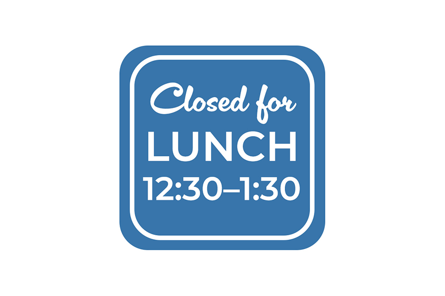 closed for lunch